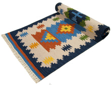 Carica l&#39;immagine nel visualizzatore di Gallery, 280x70 CM Autentik Original Kilim Hand Made Indian Wool+Cotton
