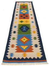 Carica l'immagine nel visualizzatore di Gallery, 280x70 CM Autentik Original Kilim Hand Made Indian Wool+Cotton
