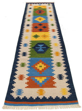 Carica l&#39;immagine nel visualizzatore di Gallery, 280x70 CM Autentik Original Kilim Hand Made Indian Wool+Cotton
