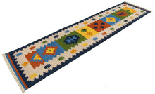 Lade das Bild in den Galerie-Viewer, 280x70 CM Autentik Original Kilim Hand Made Indian Wool+Cotton
