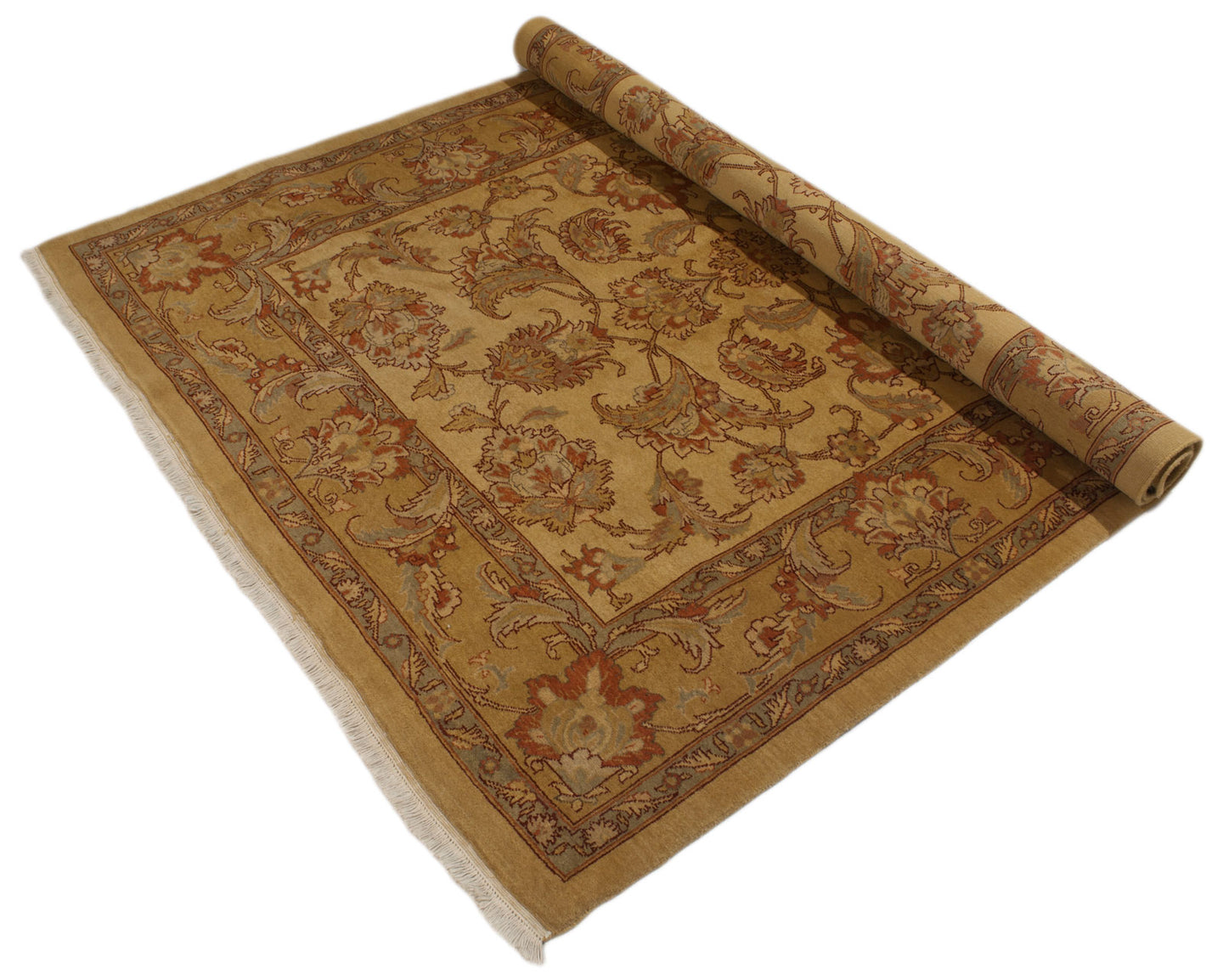 203x157 CM Tappeto Autentico Originale Annodato a Mano Con Certificato di Autent