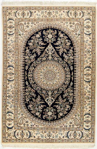 160x105 CM Tappeto Autentico Originale Annodato a Mano Con Certificato