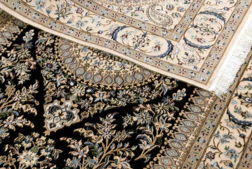 160x102 cm Tappeto Autentico Originale Annodato a Mano Con Certificato di Autent