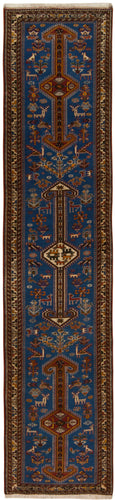 330x70 CM Tappeto Autentico Originale Annodato a Mano 