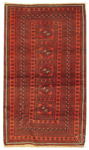 195X115 CM Tappeto Autentico Originale Annodato a Mano Con Certificato