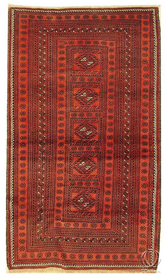 195X115 CM Tappeto Autentico Originale Annodato a Mano Con Certificato