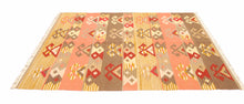 Carica l&#39;immagine nel visualizzatore di Gallery, 160x100 CM  80% lana 20% Cotone Kilim Original Authentic Hand Made 
