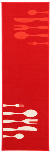 ABC Opty Tappeto, Poliammide, 280 x 57 cm, Rosso