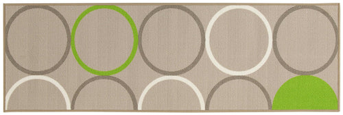Viva, La Cucina, Tappeto, Beige (Beige/Verde), 140 x 57 cm
