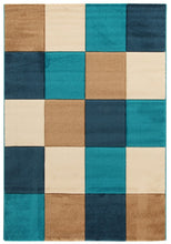 Carica l'immagine nel visualizzatore di Gallery, Tappeto CHECKER Moderno Nuovo con Telaio Meccanico Finito a Mano 220x150 CM
