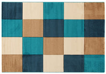 Carica l'immagine nel visualizzatore di Gallery, Tappeto CHECKER Moderno Nuovo con Telaio Meccanico Finito a Mano 220x150 CM
