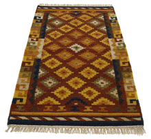Carica l'immagine nel visualizzatore di Gallery, (Galleria farah1970) - 160x100 CM Kilim Original Authentic Hand Made
