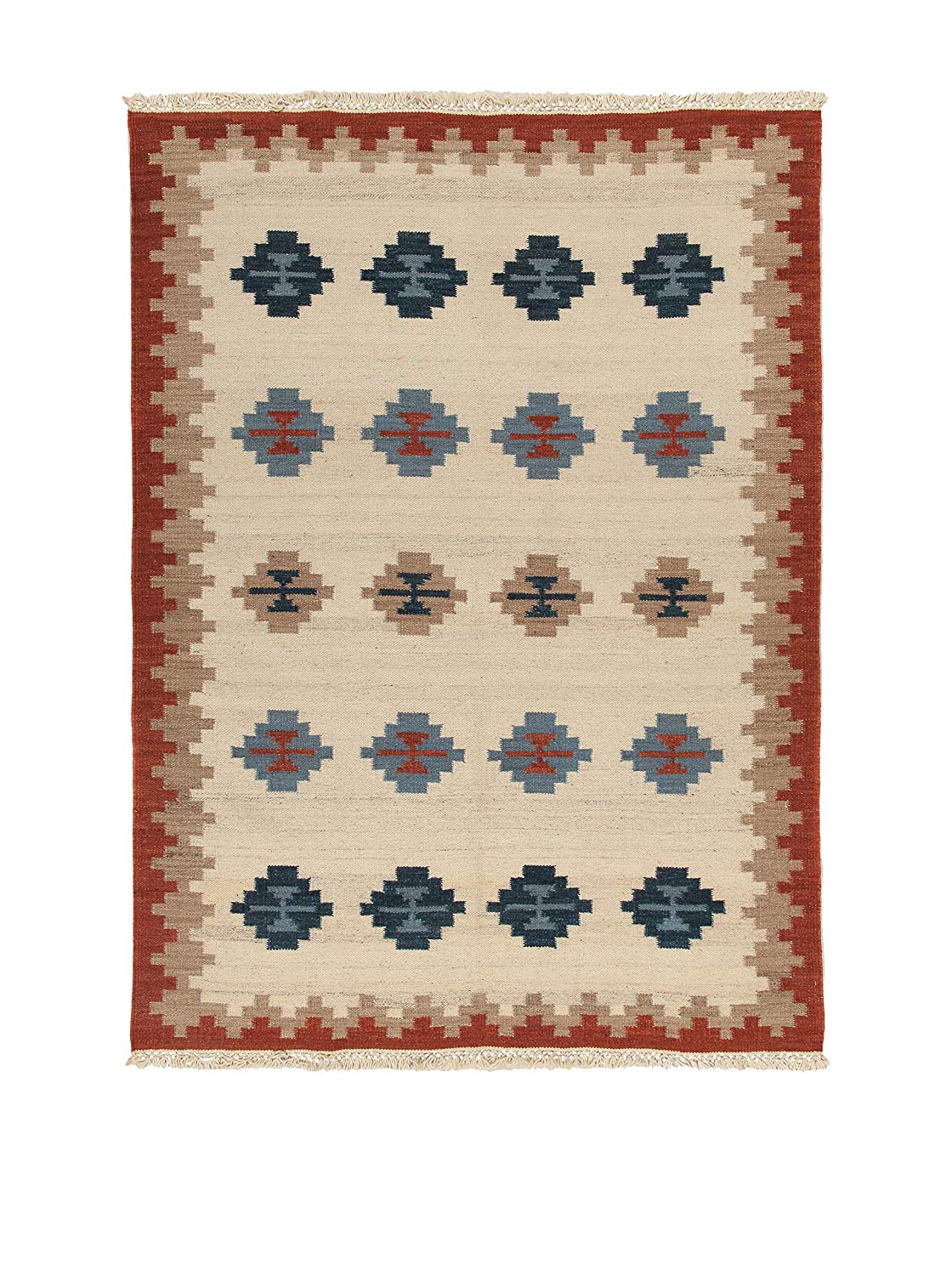 Kilim Tapis india originale CM 300x200 - Galleria Farah1970