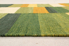 Carica l&#39;immagine nel visualizzatore di Gallery, Kilim Tapis india originale Tonum GREEN CM 230x160 - Galleria Farah1970

