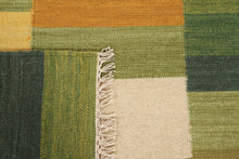 Carica l&#39;immagine nel visualizzatore di Gallery, Kilim Tapis india originale Tonum GREEN CM 230x160 - Galleria Farah1970
