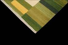 Carica l&#39;immagine nel visualizzatore di Gallery, Kiliem Tapis india originale CM 300x200 - Verde

