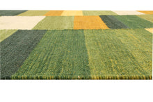 Carica l&#39;immagine nel visualizzatore di Gallery, Kiliem Tapis india originale CM 300x200 - Verde
