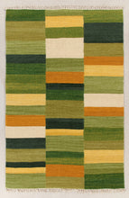 Carica l'immagine nel visualizzatore di Gallery, Kilim Tapis india originale Tonum GREEN CM 230x160 - Galleria Farah1970
