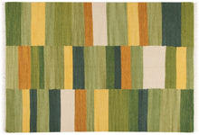 Carica l&#39;immagine nel visualizzatore di Gallery, Kiliem Tapis india originale CM 300x200 - Verde
