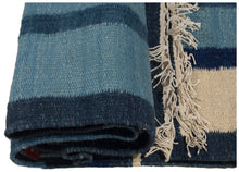 Carica l&#39;immagine nel visualizzatore di Gallery, Kilim TEPPICH india originale Tonum Blue CM 230x160
