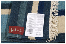 Carica l&#39;immagine nel visualizzatore di Gallery, Kilim TEPPICH india originale Tonum Blue CM 230x160
