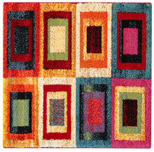 Lade das Bild in den Galerie-Viewer, 200x200 CM Tappeto Moderno Quadrato Nuovo con Telaio Meccanico Finito a Mano

