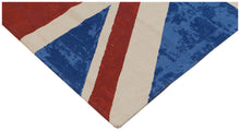 Lade das Bild in den Galerie-Viewer, Carpet Tappeto Ikat Cotton Blu 150x90 cm
