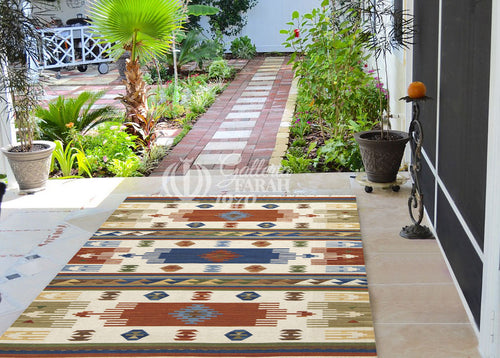 80x50 CM TEPPICH NEW KILIM 80% WOOL 20% COTTON #GalleriaFarah1970