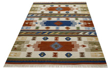 Load image into Gallery viewer, Kilim original, authentisch handgemacht mit Echtheitszertifikat 200x140
