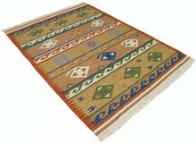 Carica l&#39;immagine nel visualizzatore di Gallery, TEPPICH NEW KILIM 80% WOOL 20% COTTON 110x60 CM  #GalleriaFarah1970
