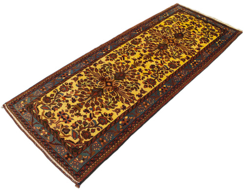 200x75 CM Tappeto Autentico Originale Annodato a Mano Con Certificato