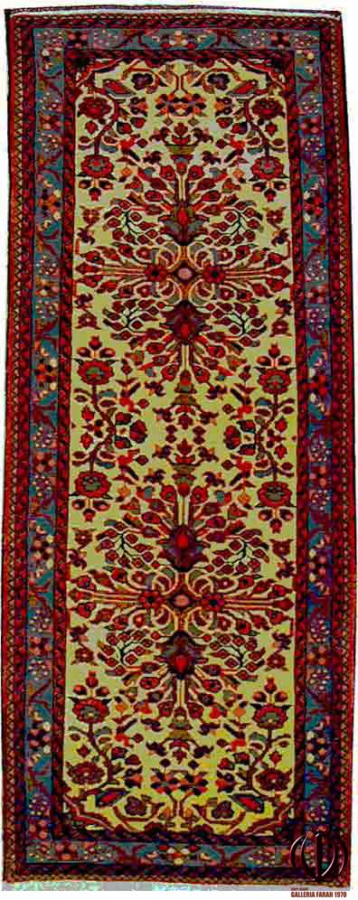 200x75 CM Tappeto Autentico Originale Annodato a Mano Con Certificato