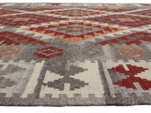 Carica l'immagine nel visualizzatore di Gallery, Kilim Carpets by Jalal Teppich In Kilim Zagros beige/rot 140 x 200 cm
