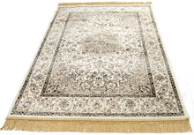 Load image into Gallery viewer, Tappeti Farshian Tappeto Caucasian, Viscosa, Avorio, 190 x 140
