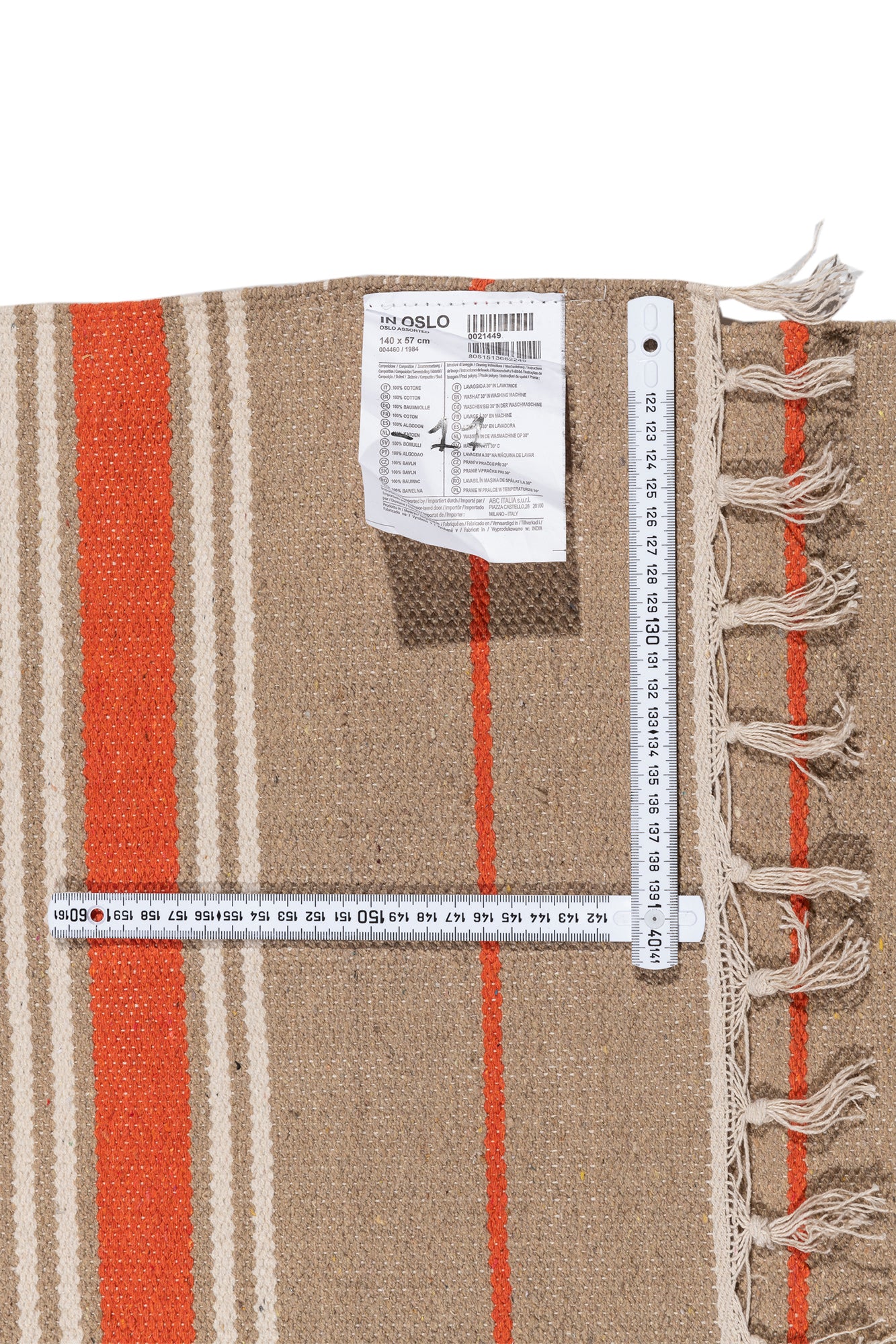 (Machine washable 30°) Kilim Original Authentic Hand Made 140x57 CM