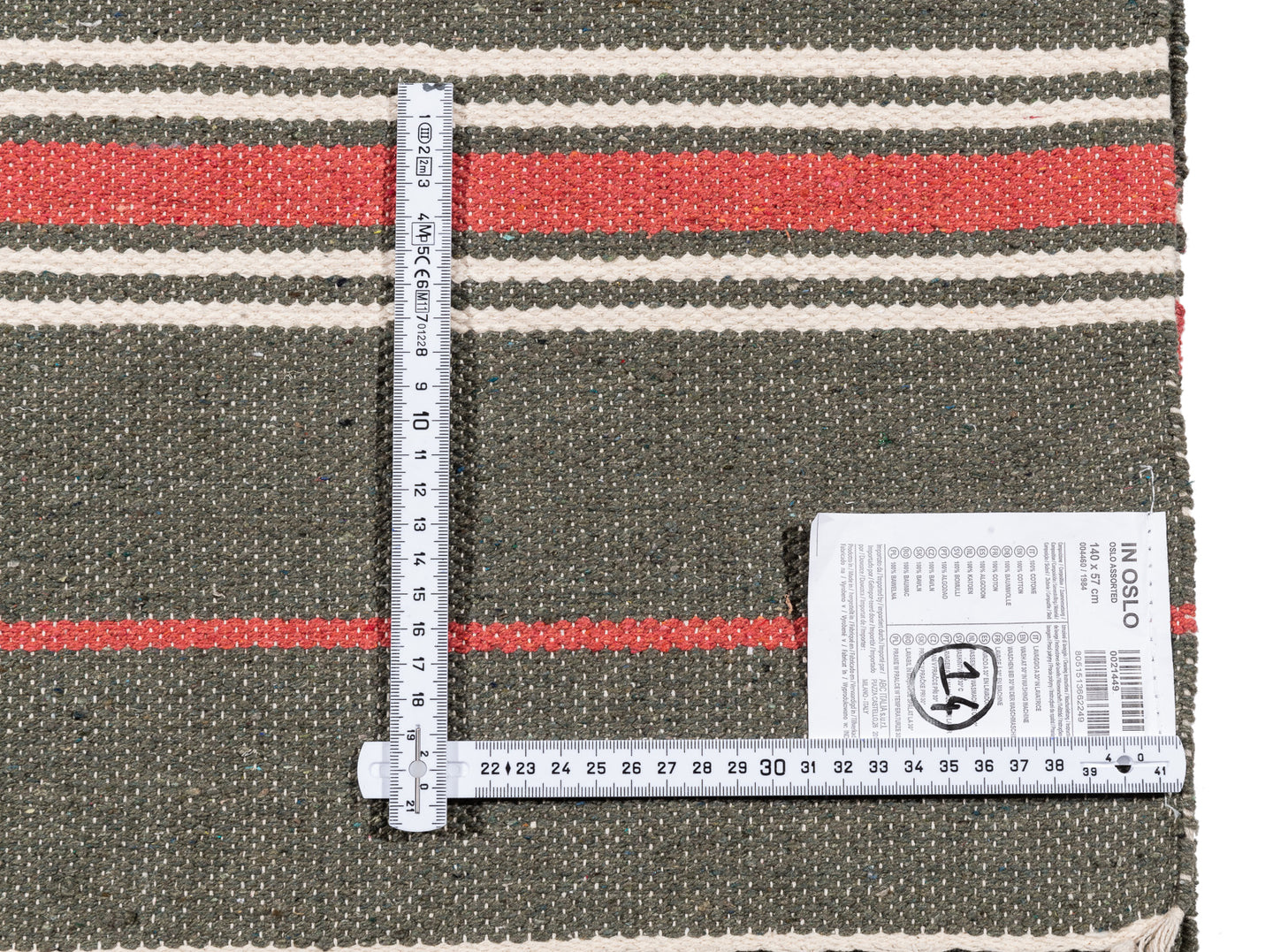 (Machine washable 30°) Kilim Original Authentic Hand Made 140x57 CM
