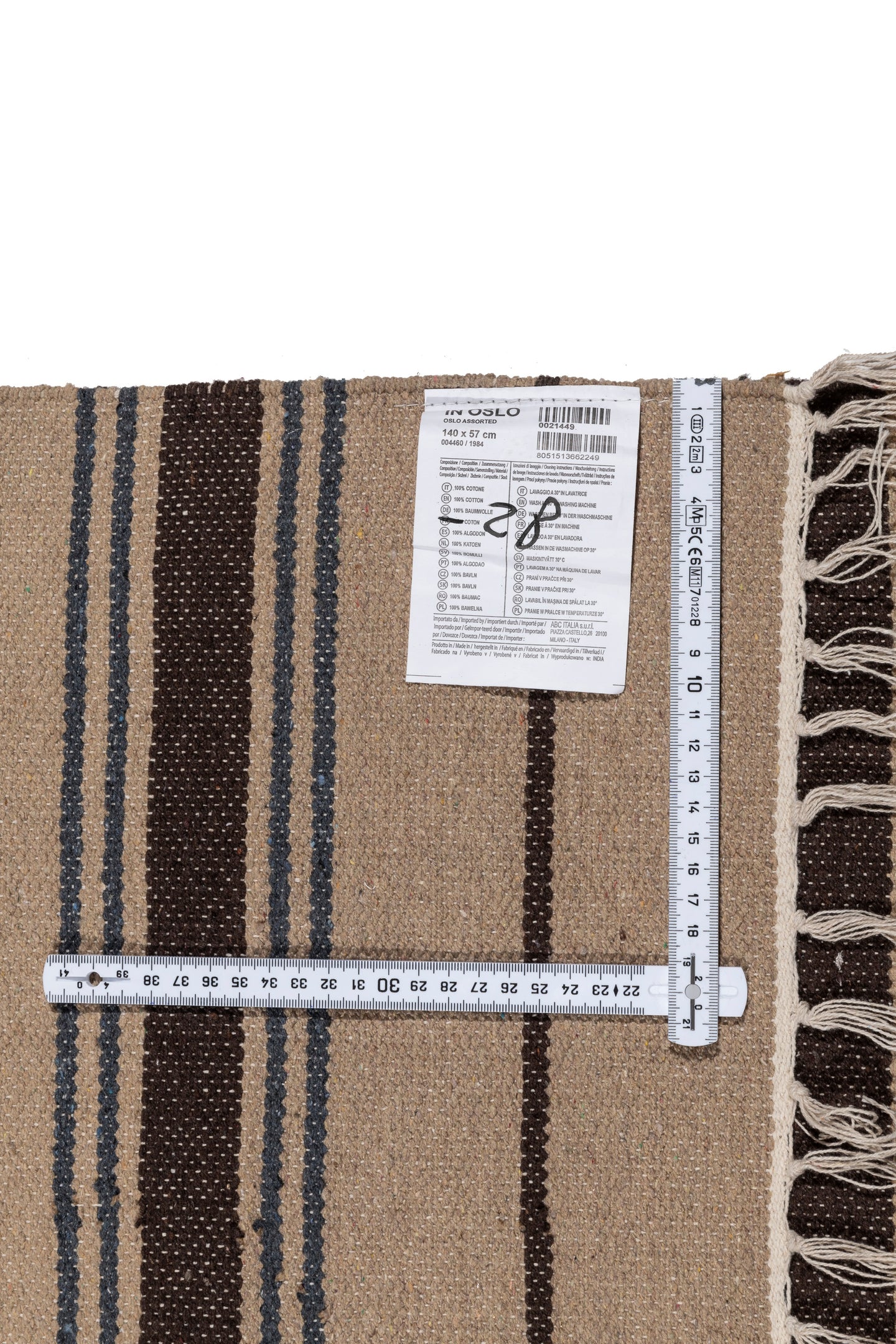 (Machine washable 30°) Kilim Original Authentic Hand Made 140x57 CM