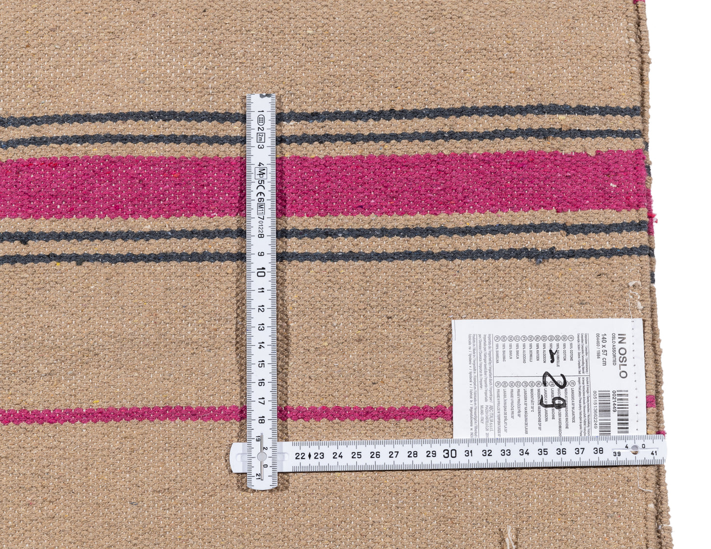 (Machine washable 30°) Kilim Original Authentic Hand Made 140x57 CM