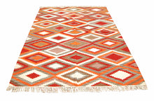 Lade das Bild in den Galerie-Viewer, ABC Kilim Zagros Tappeto, Rosso/Arancione/Multicolore, 230x160
