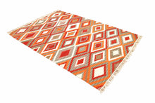 Lade das Bild in den Galerie-Viewer, ABC Kilim Zagros Tappeto, Rosso/Arancione/Multicolore, 230x160
