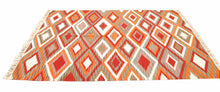 Lade das Bild in den Galerie-Viewer, ABC Kilim Zagros Tappeto, Rosso/Arancione/Multicolore, 230x160
