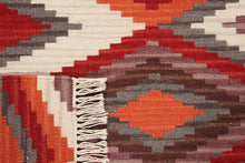 Lade das Bild in den Galerie-Viewer, Kilim Zagros Tappeto, Rosso/Arancione/Multicolore, 300x200
