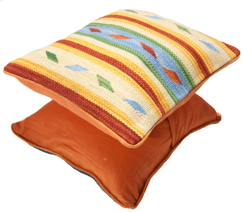 Galleria farah1970 - 40x40 CM Autentico Cuscino Quadrato Kilim Fatto A MANO O