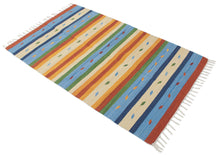 Carica l&#39;immagine nel visualizzatore di Gallery, HAND MAD Milan KILIM COTTON 60x40 CM
