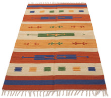 Lade das Bild in den Galerie-Viewer, Kilim Autentico, Originale e Fatto a Mano Ideale 200x140 CM
