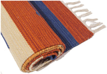 Lade das Bild in den Galerie-Viewer, Kilim Autentico Originale Fatto a Mano, Reversibile, 100% cotone 90x60 cm
