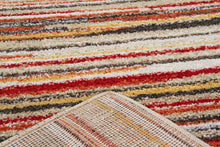 Carica l'immagine nel visualizzatore di Gallery, SOAVE STRIPE CREAM/TERRA 190X133 CM

