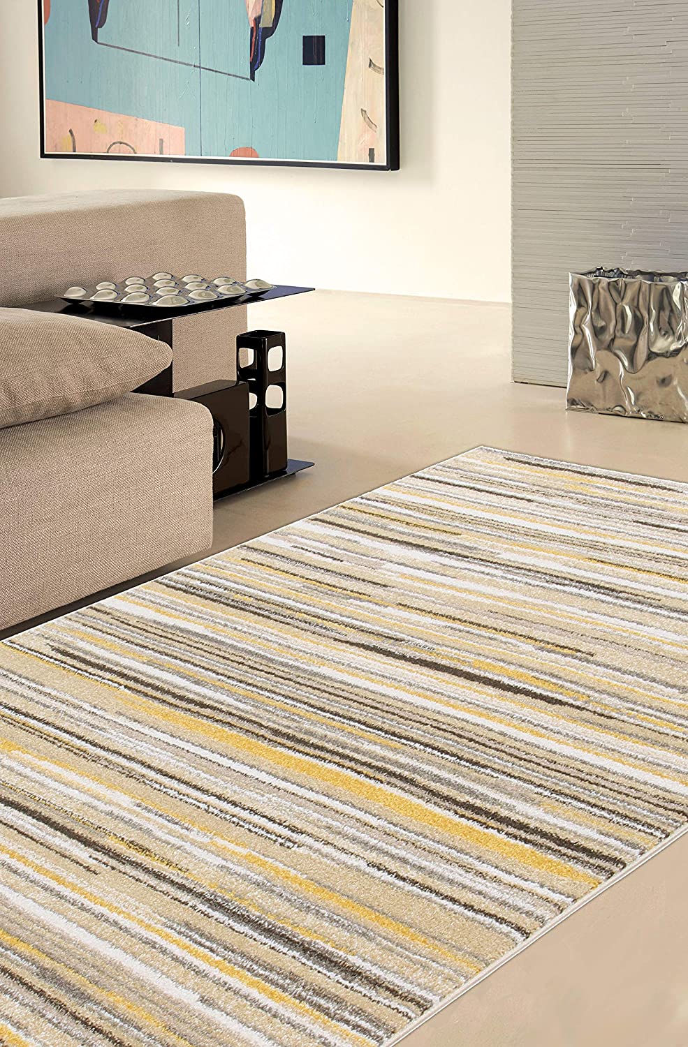 SOAVE STRIPE CREAM/YELLOW 190X133