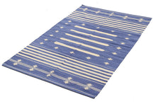 Lade das Bild in den Galerie-Viewer, Galleria Farah1970 - 200x140 CM Kilim Autentico, Originale e Fatto a Mano Ideale Per la Sala , Salotto , Ufficio , Seconda casa e la cucina (Lavabile In Lavatrice)
