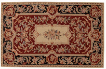 Carica l'immagine nel visualizzatore di Gallery, Aubusson Mezzopunto Classico Floreale Francia Design - 152x91 Cm
